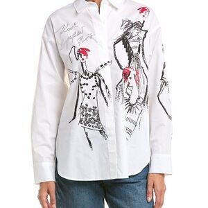 Karl Lagerfeld White Graphic Shirt